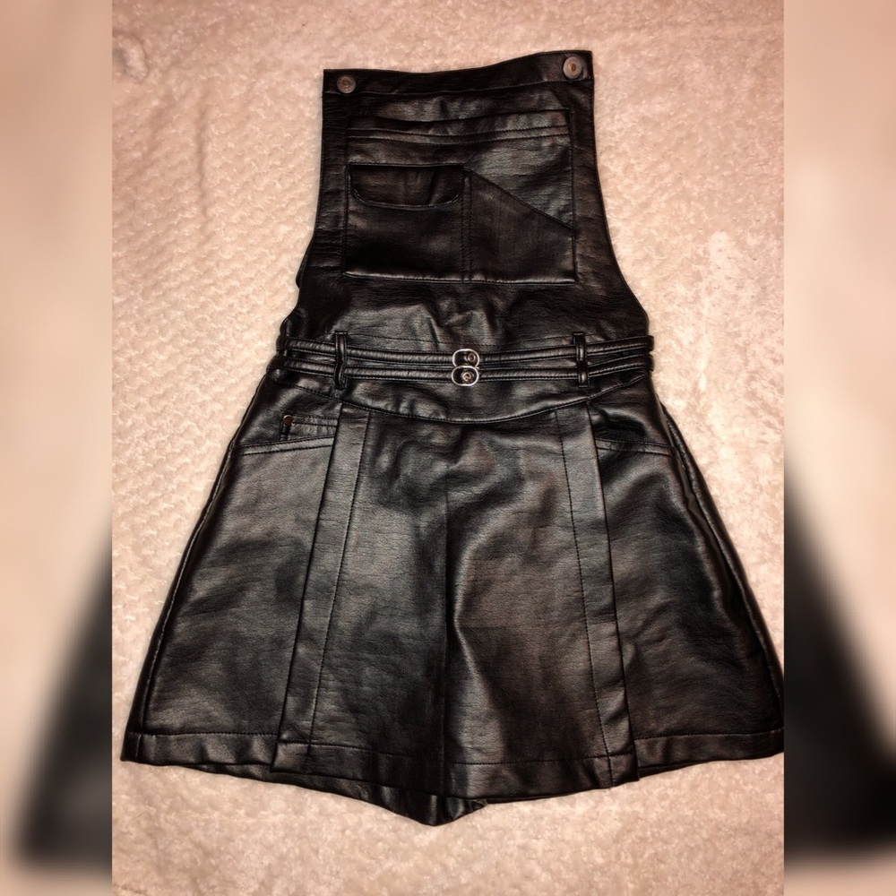 Pleather Overalls